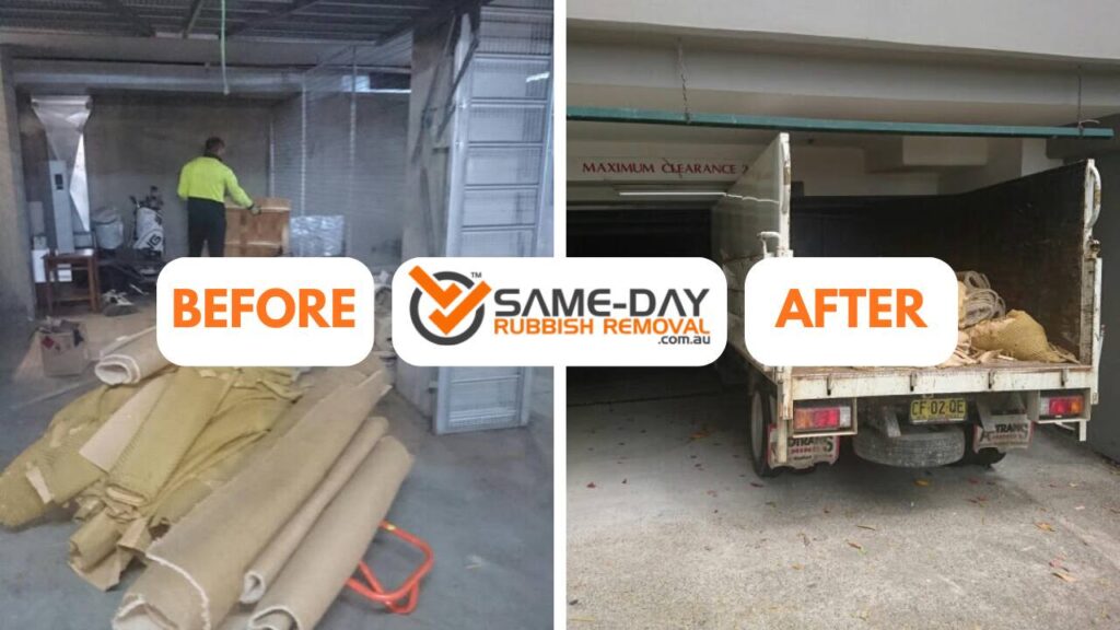 Before and After for Same Day Rubbish Removal Abbotsford Before and After for Same Day Rubbish Removal Abbotsford