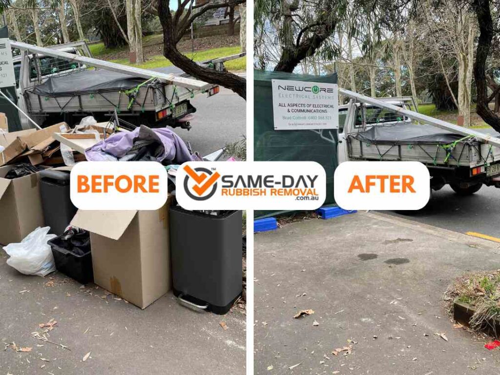 Before and After Rubbish Clearing for Cairnlea Properties Before and After Rubbish Clearing for Cairnlea Properties