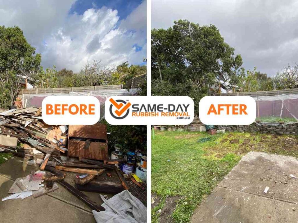 Before and After Rubbish Clearing for Williamstown Properties Before and After Rubbish Clearing for Williamstown Properties