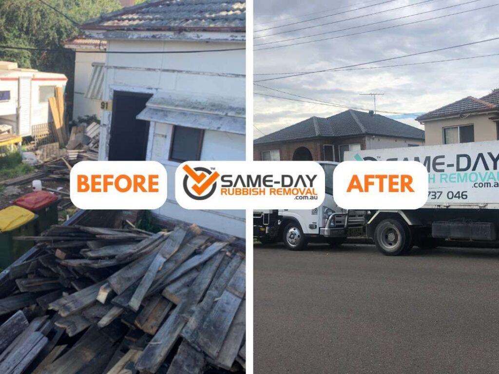 Before and After for Rubbish Removal on Aspendale Properties Before and After for Rubbish Removal on Aspendale Properties