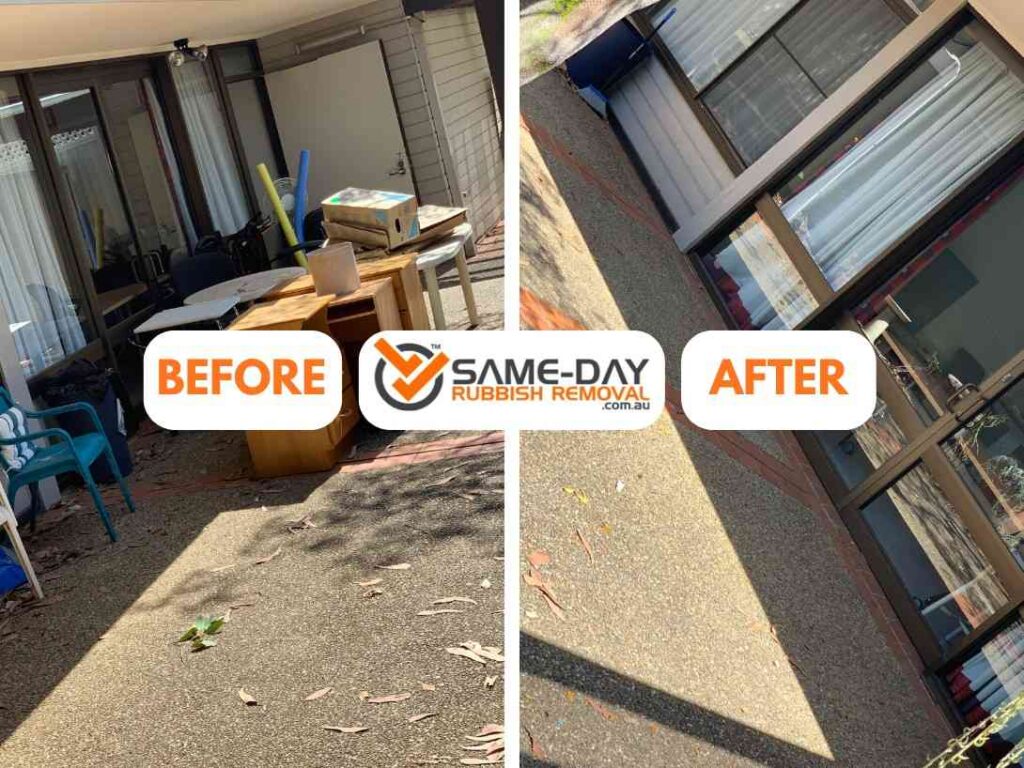 Before and After for Rubbish Removal on Donvale Properties Before and After for Rubbish Removal on Donvale Properties