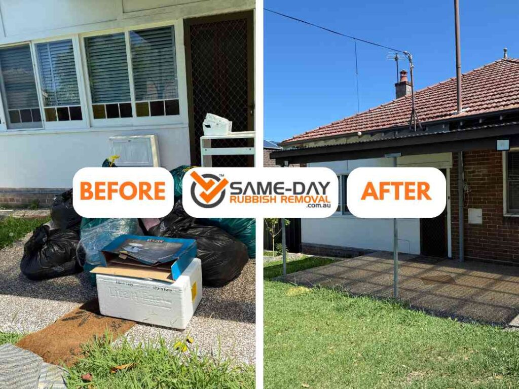 Before and After for Rubbish Removal on Ivanhoe Properties Before and After for Rubbish Removal on Ivanhoe Properties