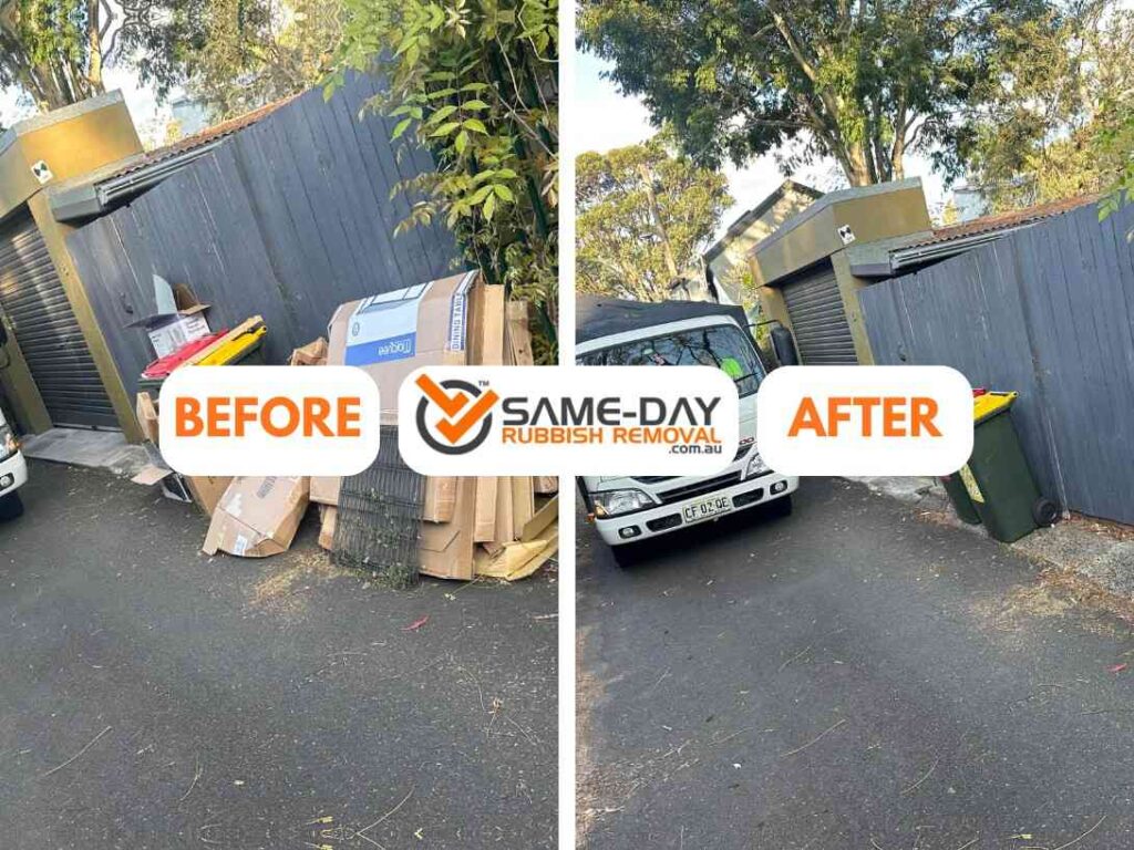 Before and After for Rubbish Removal on Montrose Properties Before and After for Rubbish Removal on Montrose Properties